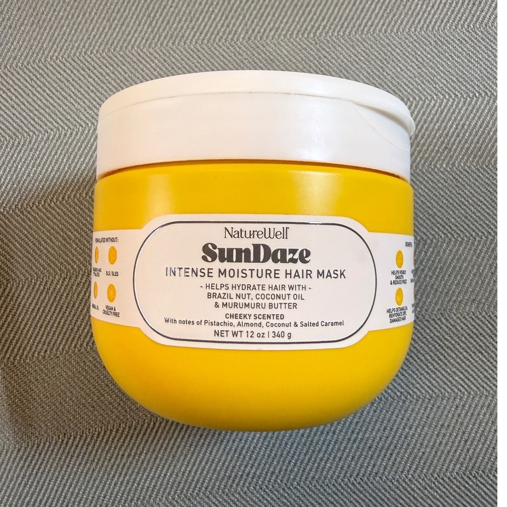 NatureWell SunDaze Intense Moisture Hair Mask 12oz Cheeky Scent Brazil Nut Oil